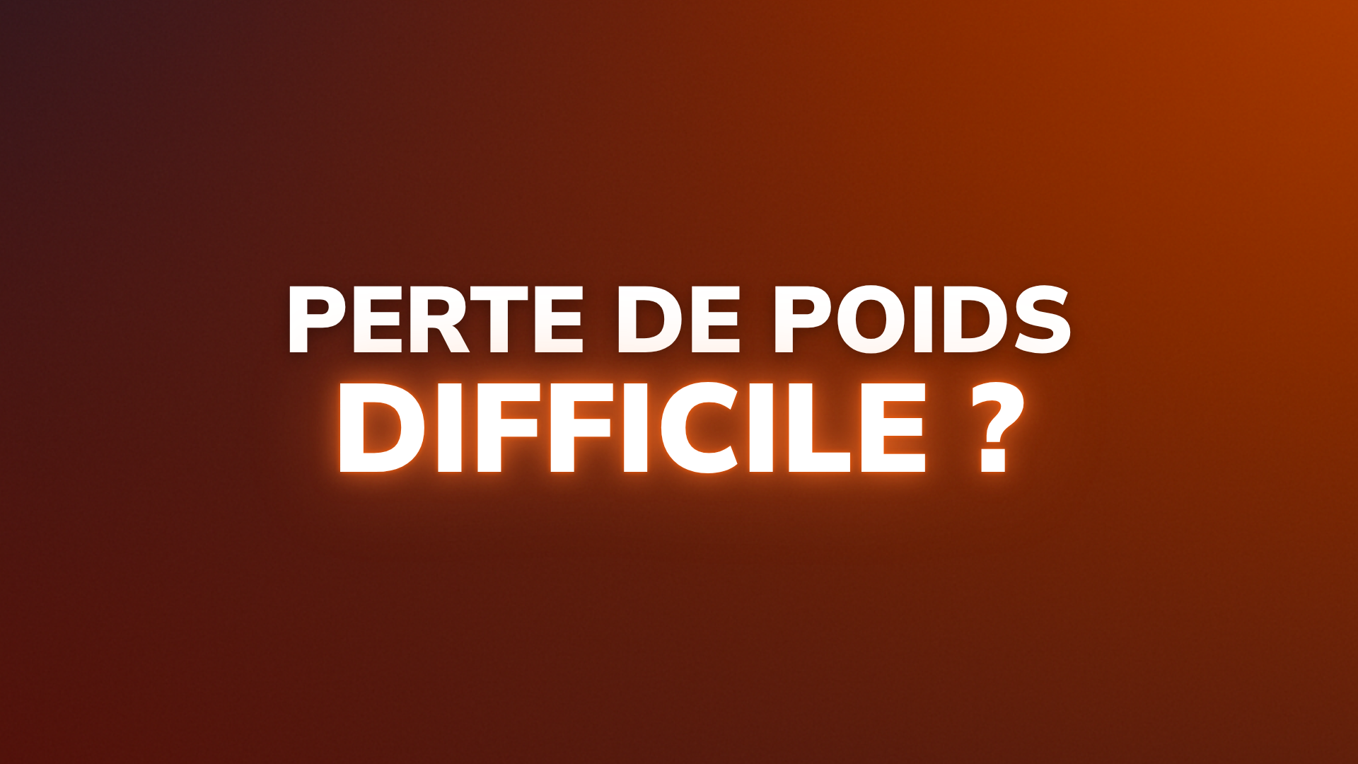 Pourquoi je ne perds pas de poids malgré mes efforts