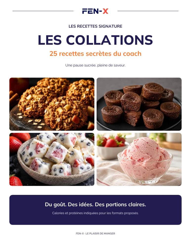 Couverture du livre Collations et desserts — 25 recettes secrètes du coach