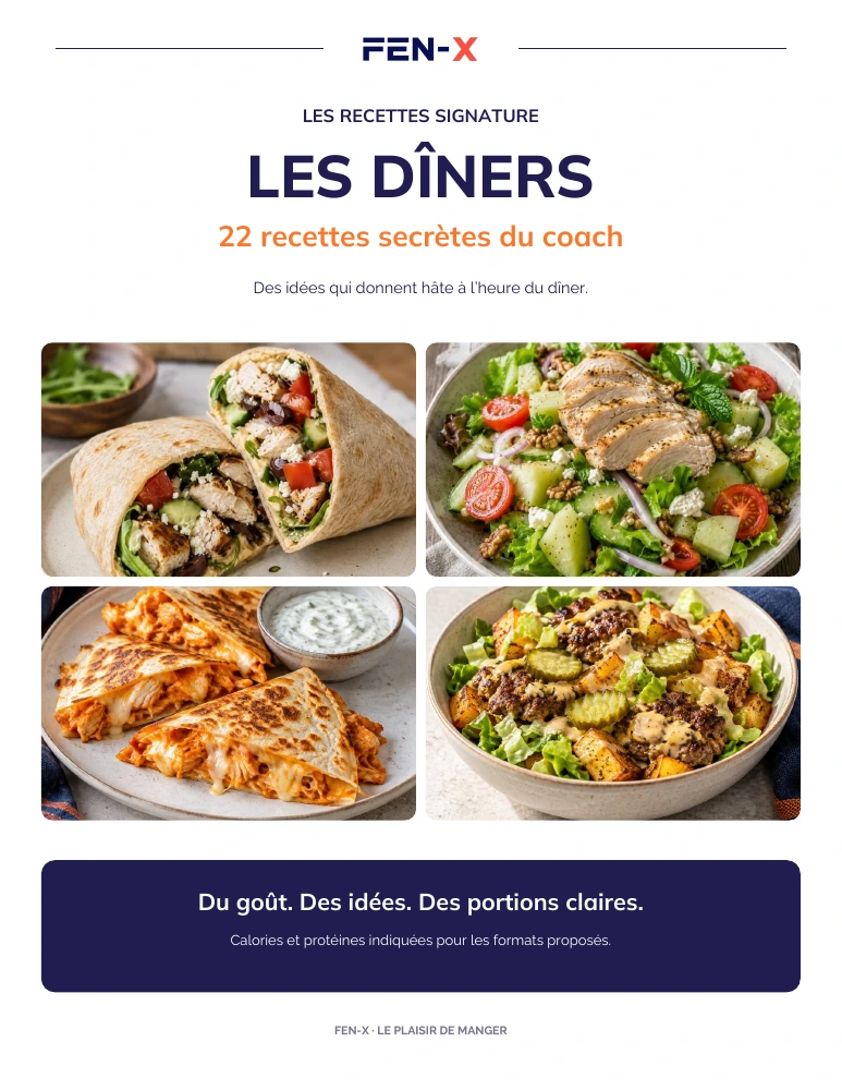 Couverture du livre Les dîners — 22 recettes secrètes du coach